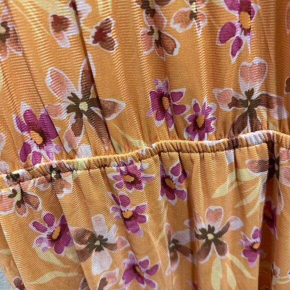 Daniel Rainn Size M Floral Halter Crochet Neck Mezzie Midi Dress NWT - Picture 5 of 9